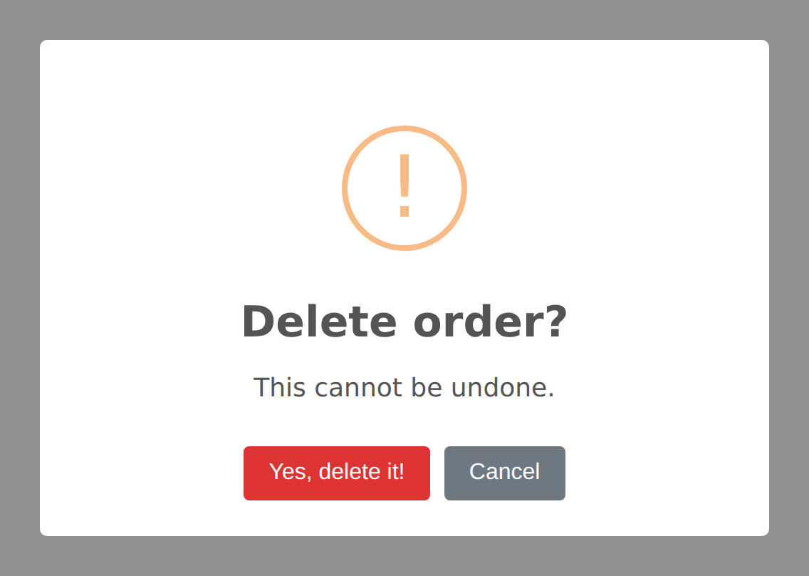 The confirm-delete dialog