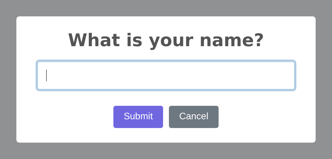 An input alert