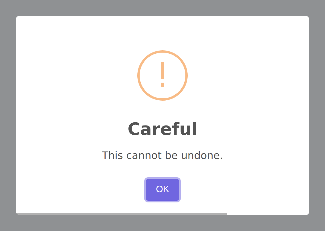 Warning alert